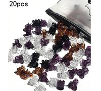 20 pezzi di mini fermagli per capelli marroni, adatti per il design dell'acconciatura femminile, possono essere utilizzati per decorare trecce e frange voluminose Tagli Unica,Colori misti,20 pezzi (ne