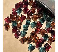 20 pezzi di mini fermagli per capelli marroni, adatti per il design dell'acconciatura femminile, possono essere utilizzati per decorare trecce e frangia voluminosa Tagli UnicaABS