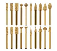 20 pezzi di mole cilindriche in metallo, punte for trapano elettrico, punte for trapano for incisione su pietra, trapano rotante for rettifica a vuoto con diamante brasato