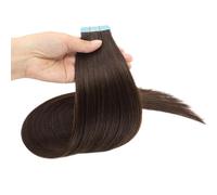 20 pezzi di nastro adesivo completamente lucido nelle estensioni dei capelli umani, parrucche invisibili su entrambi i lati for le donne, capelli Remy lisci naturali(#2,24 Inch)