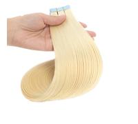 20 pezzi di nastro adesivo completamente lucido nelle estensioni dei capelli umani, parrucche invisibili su entrambi i lati for le donne, capelli Remy lisci naturali(#60,16 inch)