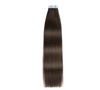 20 pezzi di nastro completamente lucido nelle estensioni dei capelli umani vergini, estensione dei capelli invisibili senza cuciture for le donne(#2,16 inch)