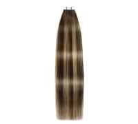 20 pezzi di nastro completamente lucido nelle estensioni dei capelli umani vergini, estensione dei capelli invisibili senza cuciture for le donne(T4P4-27,20 inch)
