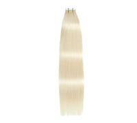 20 pezzi di nastro completamente lucido nelle estensioni dei capelli umani vergini, estensione dei capelli invisibili senza cuciture for le donne(#60,14 inch)
