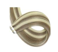 20 pezzi di nastro completamente lucido nelle estensioni dei capelli umani vergini, estensione dei capelli invisibili senza cuciture for le donne(P9-60,20 inch)