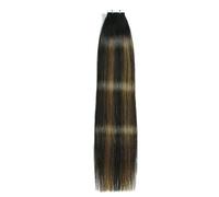20 pezzi di nastro completamente lucido nelle estensioni dei capelli umani vergini, estensione dei capelli invisibili senza cuciture for le donne(T1BP1B-6,20 inch)