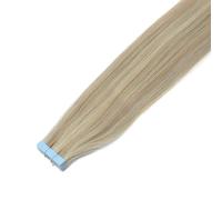 20 Pezzi Di Nastro PU Nelle Estensioni Dei Capelli Umani,Invisibile Senza Soluzione Continuità, Diritto Setoso Con Estremità Spesse, Remy, 12"-24"(P18-613,24inch 50g)