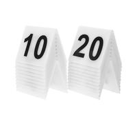 20 pezzi di numeri da tavolo a forma V Double Sided Restaurant Marker 5 5x6 3 cm sfondo giallo colore nero segni riutilizzabili