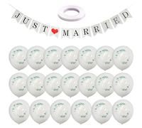 20 Pezzi Di Palloncini D'Amore, 1 Pezzo Di Bandiera Di Nozze, 1 Pezzo Di Nastro, Ornamenti Di San Valentino, Decorazione Della Festa Nuziale.