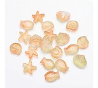 20 pezzi di perline di vetro di C a forma di stella marina, conchiglia, lumaca, pendenti sciolti fai da te, per realizzare braccialetti, collane, gioielli, accessori-09LvJu