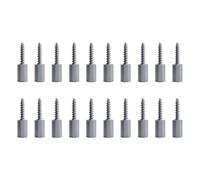 20 pezzi di pioli supporto for mensole, vite autofilettante, distanziatore for vassoio laminato integrato con copertura antipolvere for mobili da cucina e casa