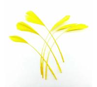 20 pezzi di piume d'oca fai da te acchiappasogni decorazione abiti da sposa cappello copricapo piume forniture artigianali per accessori da ricamo - piume gialle - 20 pezzi