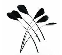 20 pezzi di piume d'oca fai da te acchiappasogni decorazione abiti da sposa cappello copricapo piume forniture artigianali per accessori da ricamo - piume nere - 20 pezzi