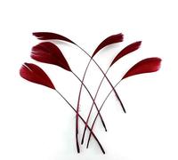 20 pezzi di piume d'oca fai da te acchiappasogni decorazione abiti da sposa cappello copricapo piume forniture artigianali per accessori da ricamo - piume rosso vino - 20 pezzi