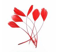 20 pezzi di piume d'oca fai da te acchiappasogni decorazione abiti da sposa cappello copricapo piume forniture artigianali per accessori da ricamo - piume rosse - 20 pezzi