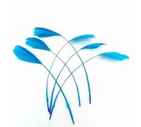 20 pezzi di piume d'oca fai da te, acchiappasogni, decorazione per abiti da sposa, cappelli, copricapo, piume, forniture artigianali per accessori da ricamo - Piume blu lago - 20 pezzi
