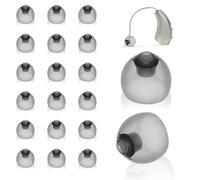 20 pezzi di protezione dell'udito per apparecchi acustici, accessori per apparecchi acustici ventilati/aperti, parti in silicone per auricolari per adulti con perdita dell'udito (ventilata, M)
