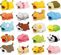 20 pezzi di protezione per cavi animali, Cavo di ricarica, Protezione rottura, Silicone, Protezione per cavi, Impedisce rotture cavi, Adatto per la maggior parte delle linee dati del telefono