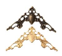 20 pezzi di protezioni angolari in metallo for la casa, for bordi scatole da 40 mm, decorative for mobili per Mobili