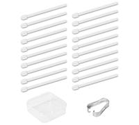 20 Pezzi di Punte per Penna Maker, con Clip e Scatola di Immagazzinaggio Punte per Penna Stilo Lisce di Ricambio Compatibili con Remarkable 2, Penna Non Inclusa (Bianco)