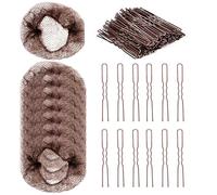 20 pezzi di rete per capelli da danza per bambini, con 50 pezzi pinze per chignon da danza classica, kit per acconciature per bambini e ragazze, accessori invisibili elastici per capelli, per donne