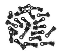 20 pezzi di ricambio Corone con cerniera kit di riparazione Dimensione #5 cerniera in lega di metallo (Black)