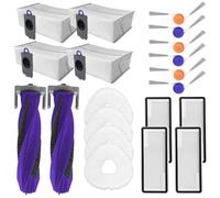 20 pezzi di ricambio per Narwal Freo Z10 Ultra/Freo Z10 Kit di ricambio per robot aspirapolvere, 2 spazzole a rullo principale, 4 filtri Hepa, 4 panni per mocio, 4 sacchetti per la polvere, 6 spazzole
