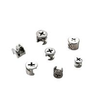 20 pezzi di ruota eccentrica, tre connettori, dado for mobili, cassetto, serratura, vite di fissaggio, montaggio, guardaroba, 15 mm(N Type-15x11.5mm)