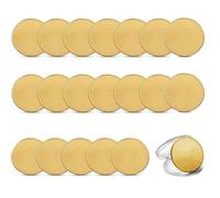 20 Pezzi di Spazi per l'Incisione, Moneta d'ottone Fai da te 40 * 3MM, TOOSOAR Piccola Moneta d'ottone Vuota per la Macchina d'Incisione