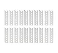 20 pezzi di staffe piatte in acciaio zincato ad alta resistenza, resistenti alla flessione, piastre metalliche per riparazioni, staffe dritte per giunti laterali di travi lineari c