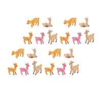 20 pezzi di statuette di alpaca in resina: piccole statuette di animali in