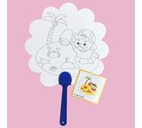 20 Pezzi Disegno Manuale Ventaglio A Mano Per Bambini Fai Da Te,Ventagli Di Carta Bianca Con Motivo A Ragazzo,I Bambini Possono Colorarlo Per Esercitare La Loro Creatività E Abilità Pratiche