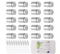 20 Pezzi Distanziali per Targhe 19x25mm Distanziatori Plexiglass, Vite Pubblicitaria in Acciaio Inox, Distanziatori da Parete, Distanziatori di Vetro per Pubblicitario, Cartelloni, Specchi