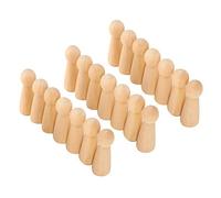 20 Pezzi Divertenti Bambole in Legno Piolo, Set di Giochi Fantasiosi Decorazioni Giocattoli Artigianali per la Famiglia, la Scuola, le attività della comunità