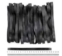 20 Pezzi Elastici Grandi in Gomma Larghi 40 * 1cm - Caucciù Fettuccia Riutilizzabile Neri per Scuola Casa Ufficio Forniture Industriali