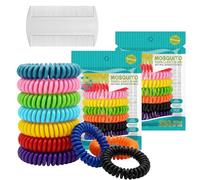 20 pezzi Elastici per Capelli Anti-pidocchi con Pettinino Anti-Pidocchi, Colorati Elastici a Spirale Pidocchi e Zanzare, Elastico Antipidocchi Per Bambini e Adulti