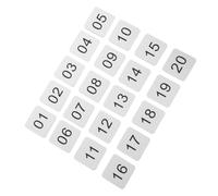 20 Pezzi Etichette Numeriche Autoadesive Consecutive 01-20 in Acrilico | Numeri Ben Visibili, Finitura Lucida, Applicazione Rapida senza Attrezzi, per Armadi e Cassetti