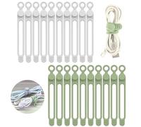20 Pezzi Fascetta per Cavi in Silicone Cable Ties, Fascia di Fissaggio in Silicone, Fascette Riutilizzabili Fascette Stringicavo, per Caricatore del Telefono, Cavo Audio