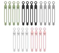 20 Pezzi Fascette Riutilizzabili, 10.7 cm Fascetta Cavi in Silicone, Organizer Cavi Scrivania, per Chiudere Sacchetti di Snack, Fissare Appendiabiti, Riporre Ombrelli, Fissare le Tende