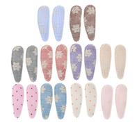 20 Pezzi Fermagli Chioma Bambina in Stoffa Ricamata, Set Elegante | Mollette per Feste e Occasioni Formali, Stile Delicato e Colori Vivaci, Facili da Abbinare