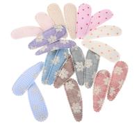20 Pezzi Fermagli in Stoffa per Bambine Ricamo, Set Delicato | Metallo e Stoffa, Stile Elegante e Colorato, Uso Quotidiano e Occasioni Casual, Leggero sulla Pelle