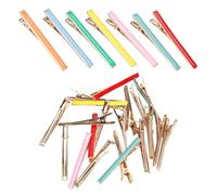 20 Pezzi Fermagli per Capelli Carini Fermagli per Strisce di Metallo Tinta Unita Fermagli per Capelli a Becco d'anatra Fibbie Antiscivolo Fisse Copricapo Colorato Adatto per