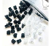20 pezzi Fermagli per capelli mini marroni, adatti per il design dell'acconciatura femminile, possono essere utilizzati per decorare trecce e frange vaporose Tagli UnicaColore unicoABS