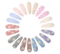 20 Pezzi Fermagli per Chioma Bambina Ricamato, Set Elegante | Metallo e Stoffa, Finitura Delicata, Stile Colorato, per Compleanni e Occasioni Formali, per Neonate