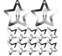 20 Pezzi Fermaglio per Chioma in Metallo Argento a Stella a Cinque Punte | Decorativo, per Trecce e Frangia, Adatto a Scuola e Saggi di Danza, Resistente e Non Si Deforma