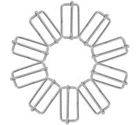 20PCS Cintura di Scorrimento Fibbie a Cinturino per Borsa Fibbie a Perno in Metallo Regolabili per Zaino Valigia Vestiti 32X16X2,8mm (Argento)
