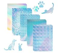 20 Pezzi Fogli Carta Adesiva Olografica, Impermeabile Fogli Colorati A4, Fogli A4 Adesivi Per Stampante, Vinile Stampabile Adesivo Per Stampanti Laser E A Getto D'Inchiostro, 5 stili