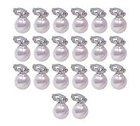 20 Pezzi Forcina per Chioma Mini, Accessorio Elegante Bianco | Design , Lega , Facile da Fissare e Posizione Regolabile, per Garden Party e Bridal Shower