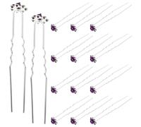 20 Pezzi Forcine a U Rosa , Eleganti per Sposa | Lega e Porpora, 7x1x1cm, per Trecce e Veli, Feste e Coreografie
