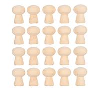 20 Pezzi Funghi in Legno, Funghi in Legno Non Finiti 20 Pezzi Corpi di Bambole con Mollette Forma di Testa di Fungo in Legno Decorazione Incompiuta Mollette per Persone